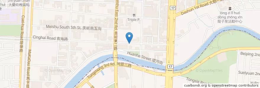 Mapa de ubicacion de Q Garden Cafe 青海店 en تايوان, كاوهسيونغ, 鼓山區.