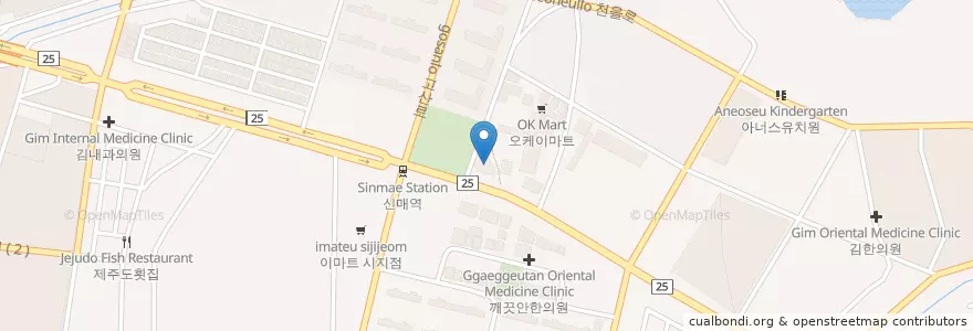 Mapa de ubicacion de KFC en كوريا الجنوبية, ديغو, 수성구, 고산동.