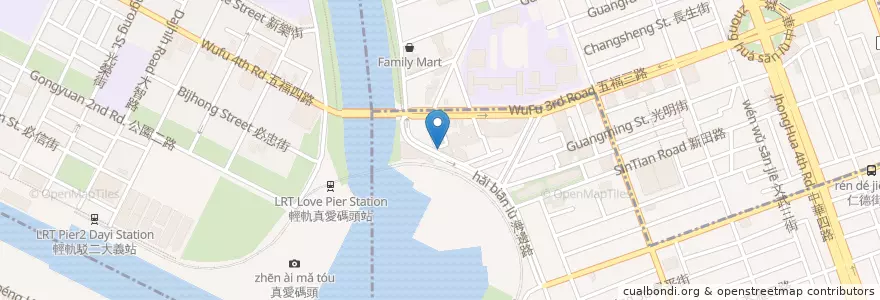 Mapa de ubicacion de 七美望安 en Taiwan, Kaohsiung.