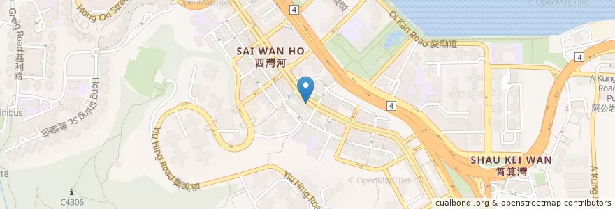 Mapa de ubicacion de 百好咖啡餅店 en China, Guangdong, Hong Kong, Hong Kong Island, New Territories, Eastern District.