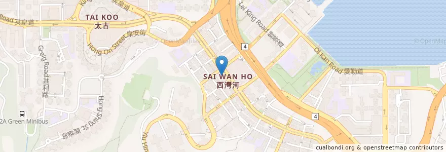 Mapa de ubicacion de 旭川料理 Asahikawa en China, Cantão, Hong Kong, Ilha De Hong Kong, Novos Territórios, 東區 Eastern District.