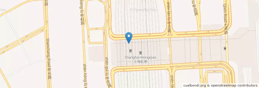 Mapa de ubicacion de 虹桥大药房 en China, Xangai, 闵行区.