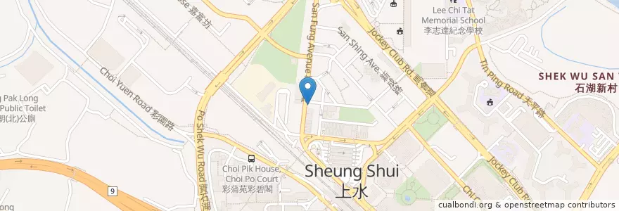 Mapa de ubicacion de 百鍵藥房 Best Health Dispensary en Çin, Hong Kong, Guangdong, Yeni Bölgeler, 北區 North District.