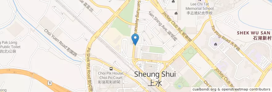 Mapa de ubicacion de 萬業金匯 en الصين, هونغ كونغ, غوانغدونغ, الأقاليم الجديدة, 北區 North District.