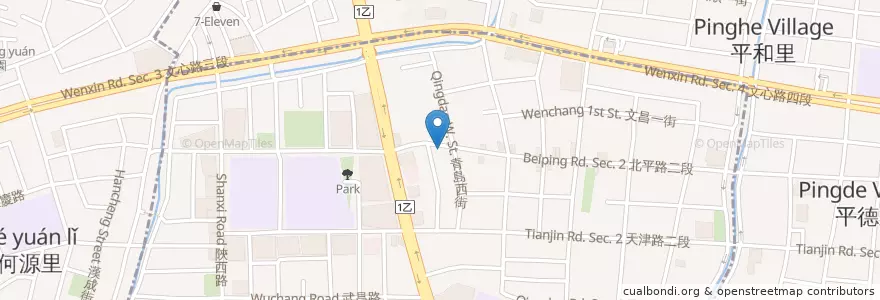 Mapa de ubicacion de 大和燒臘 en 타이완, 타이중 시, 베이툰 구, 베이구.