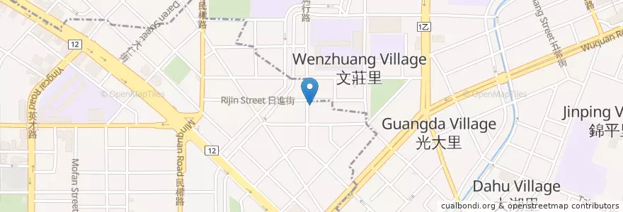 Mapa de ubicacion de 大雞排鹽酥雞 en Taiwan, Taichung, 北區.