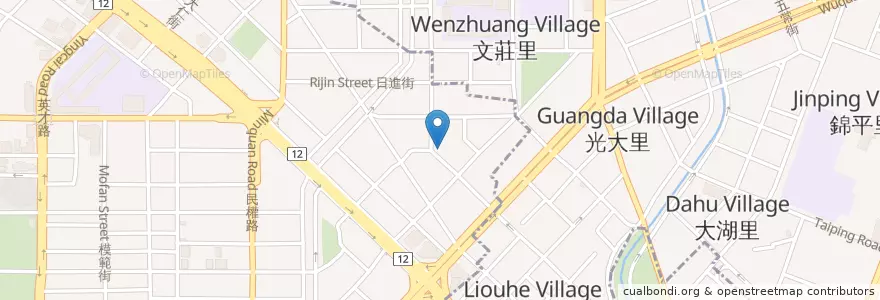 Mapa de ubicacion de 丁婆婆 en تايوان, تاي شانغ, 北區.