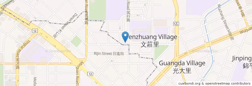 Mapa de ubicacion de 三姐妹麵食館 en تايوان, تاي شانغ, 北區.