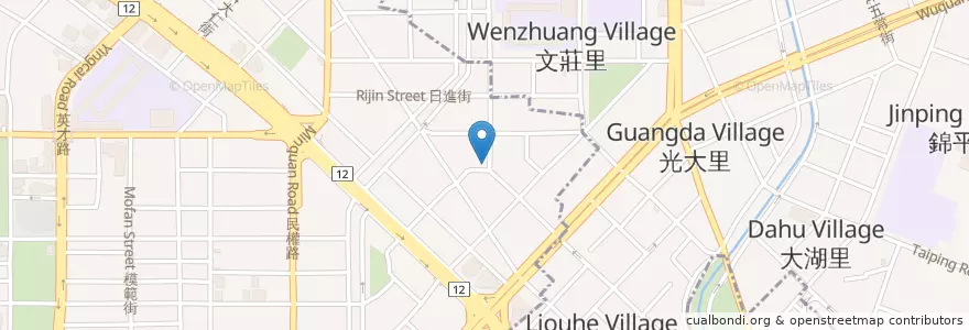 Mapa de ubicacion de 大飯桶 en Taïwan, Taichung, 北區.