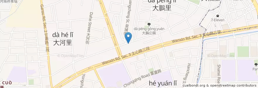 Mapa de ubicacion de 868大水餃 en Tayvan, Taichung, 西屯區.