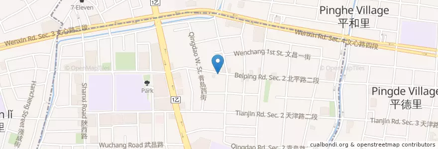 Mapa de ubicacion de 八方雲集 en Taiwán, Taichung, 北屯區, 北區.