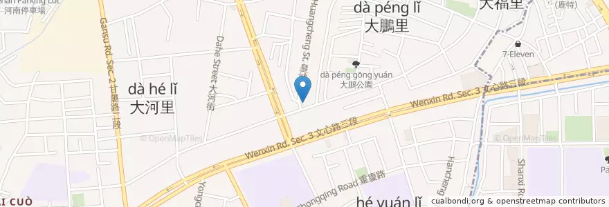 Mapa de ubicacion de 一鮮堅持屋 en تايوان, تاي شانغ, 西屯區.