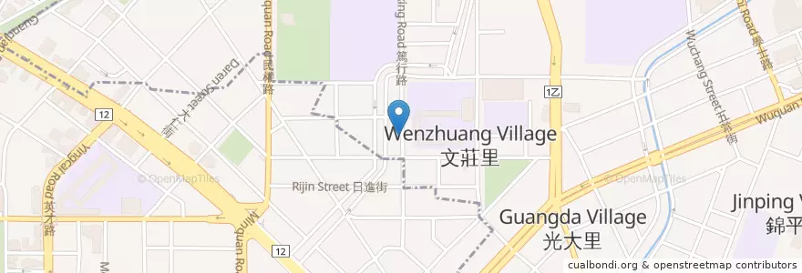 Mapa de ubicacion de 湛飄香自助餐 en 타이완, 타이중 시, 베이구.