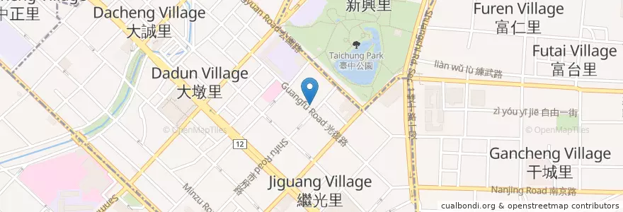 Mapa de ubicacion de 147現炒小吃部 en Taiwan, Taichung, Central District.