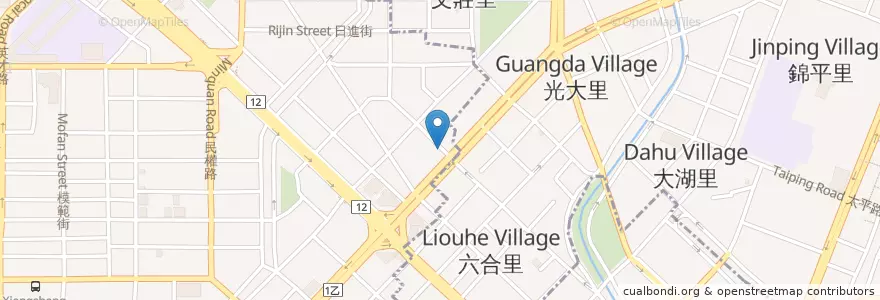 Mapa de ubicacion de 享和現炒 en 台湾, 台中市, 北区.