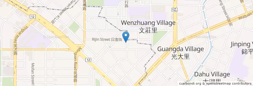 Mapa de ubicacion de 鶯越式泰式美食 en 臺灣, 臺中市, 北區.