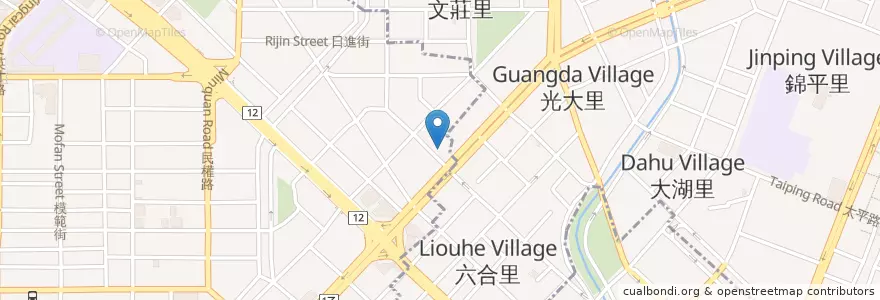 Mapa de ubicacion de 比臉大雞排 en تایوان, تایچونگ, 北區.