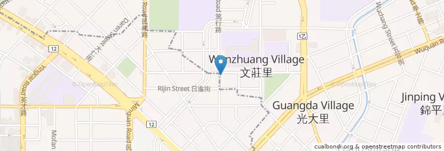 Mapa de ubicacion de 早安咖啡晨食館 en Taiwan, 臺中市, 北區.