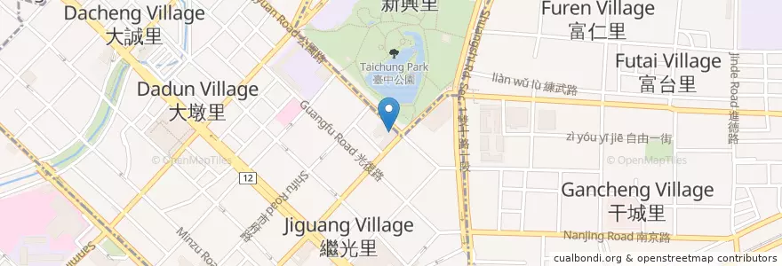 Mapa de ubicacion de Duke公爵 en Taiwan, Taichung, Central District.