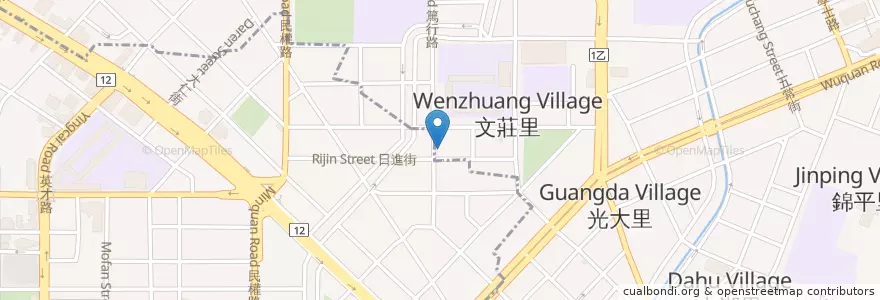 Mapa de ubicacion de 李氏蒸餃專家 en 타이완, 타이중 시, 베이구.