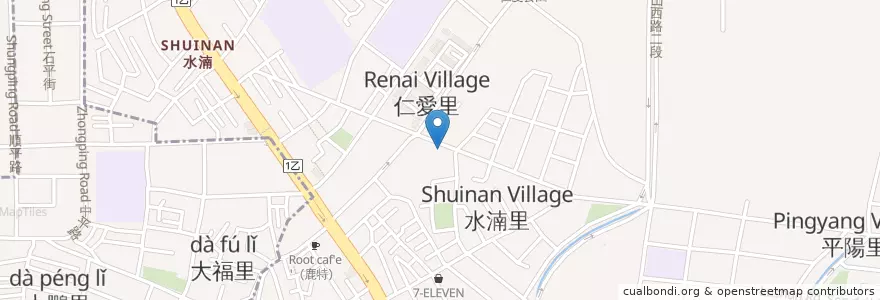 Mapa de ubicacion de 品玥鍋燒麵 en Тайвань, Тайчжун, 北屯區.