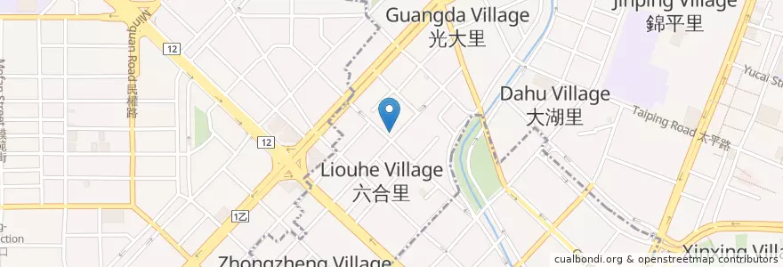 Mapa de ubicacion de 李海魯肉飯 en 타이완, 타이중 시, 베이구.