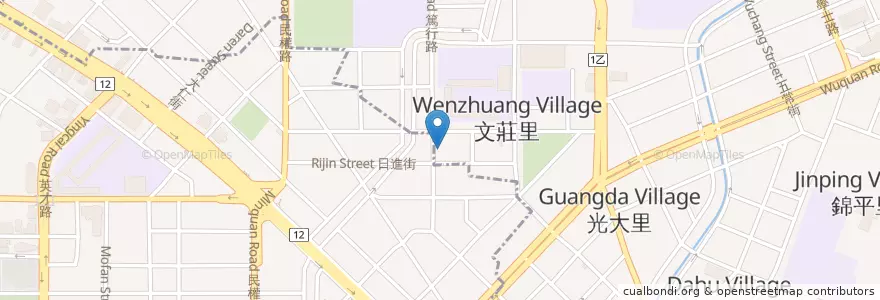 Mapa de ubicacion de 八方雲集 en تايوان, تاي شانغ, 北區.