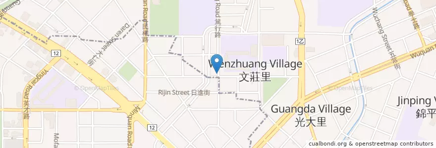 Mapa de ubicacion de 麵麵麵 en Taiwán, Taichung, 北區.