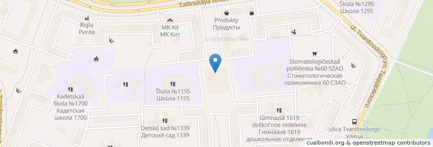 Mapa de ubicacion de Qiwi en Rússia, Distrito Federal Central, Москва, Северо-Западный Административный Округ, Район Строгино.