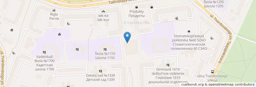 Mapa de ubicacion de МКБ en Rússia, Distrito Federal Central, Москва, Северо-Западный Административный Округ, Район Строгино.