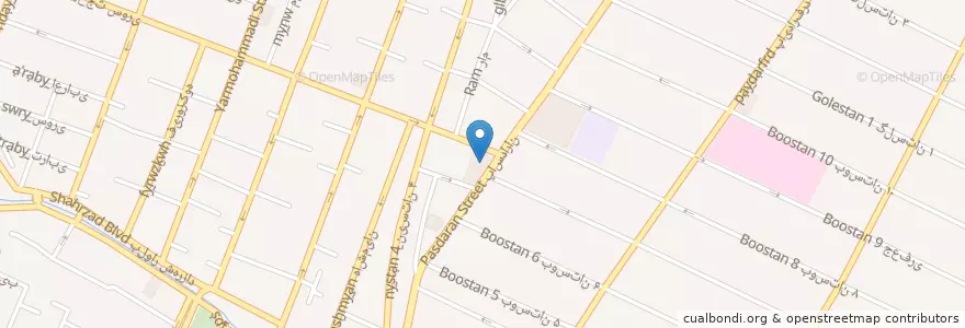 Mapa de ubicacion de مسکن en Irán, Teherán, شهرستان تهران, Teherán, بخش مرکزی شهرستان تهران.