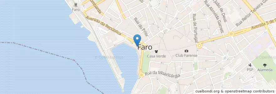 Mapa de ubicacion de FAR-00002 en 葡萄牙, Algarve, Algarve, Faro, Faro, Faro.