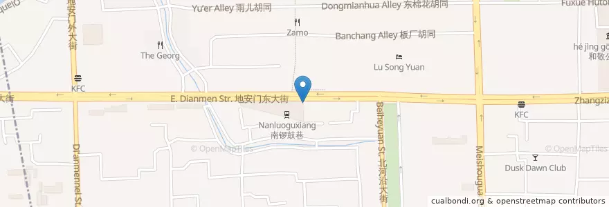 Mapa de ubicacion de Luckin Coffee en China, Beijing, Hebei, 东城区.