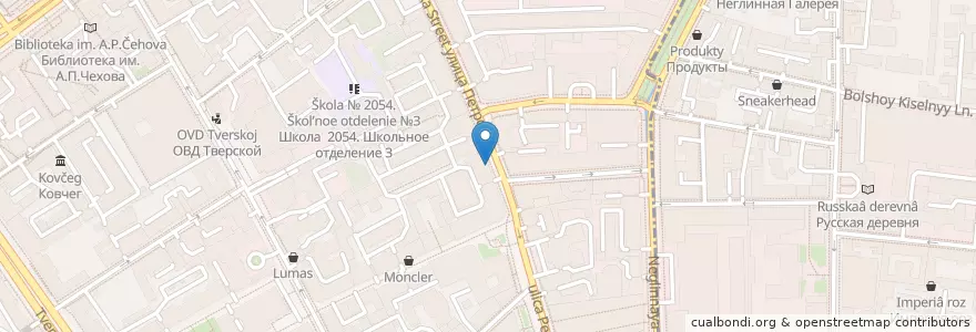 Mapa de ubicacion de Manneken Pis en Rusland, Centraal Federaal District, Moskou, Центральный Административный Округ, Тверской Район.
