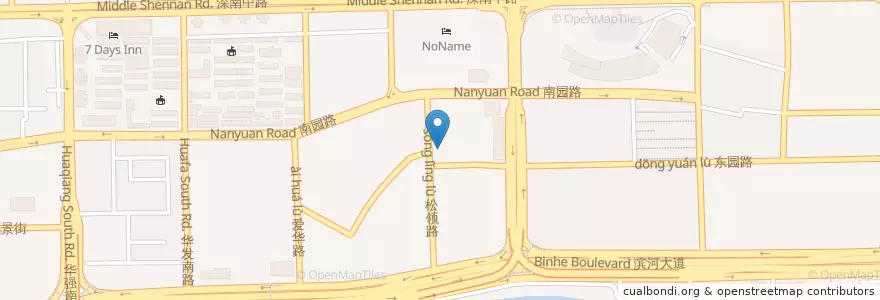 Mapa de ubicacion de 深圳农村商业银行 en 中国, 广东省, 深圳市, 福田区.