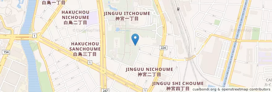 Mapa de ubicacion de 南新宮社 en Япония, Айти, 名古屋市, 熱田区.