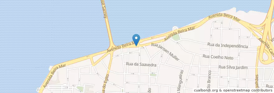 Mapa de ubicacion de Cozinha Ancestral en ブラジル, 北東部地域, マラニョン, Região Geográfica Intermediária De São Luís, Microrregião Da Aglomeração Urbana De São Luís, サン・ルイス.