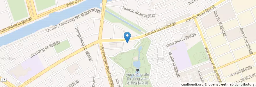 Mapa de ubicacion de 中心護理之家 en 臺灣, 高雄市, 楠梓區.