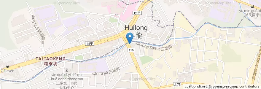 Mapa de ubicacion de 云盛豆漿 en 타이완, 신베이 시, 수린 구.