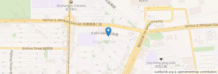 Mapa de ubicacion de 八珍小吃 en Тайвань, Новый Тайбэй, Тайбэй, 松山區.