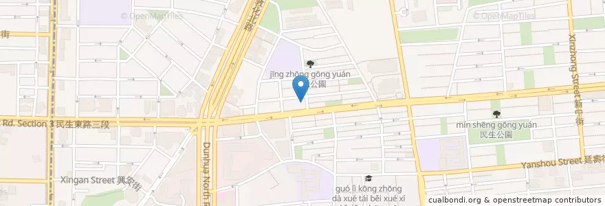 Mapa de ubicacion de 餅告大人 en 臺灣, 新北市, 臺北市, 松山區.