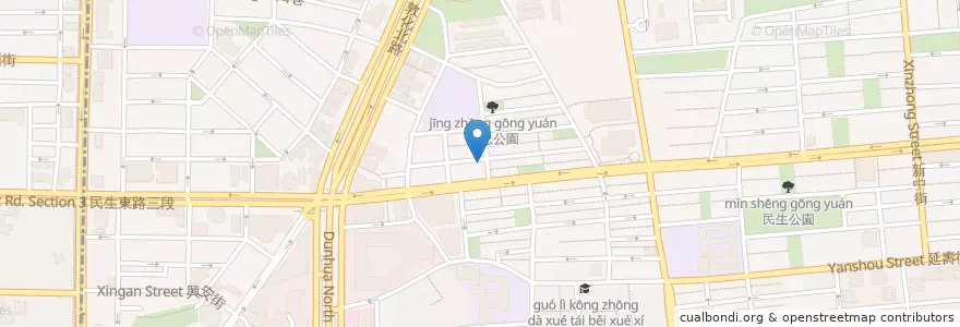 Mapa de ubicacion de 大一德傳統蔥油餅 en 臺灣, 新北市, 臺北市, 松山區.