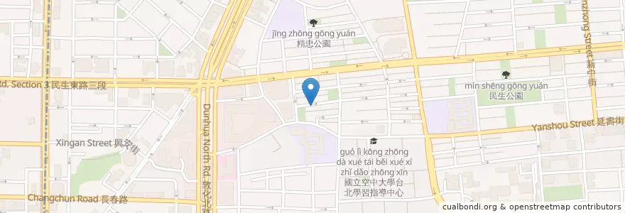 Mapa de ubicacion de Snail 蝸牛義大利餐廳 en Taiwan, New Taipei, Taipei, Songshan District.