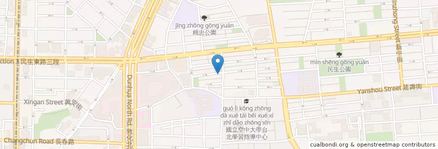 Mapa de ubicacion de 金記涼麵 en Taiwan, Nuova Taipei, Taipei, Distretto Di Songshan.