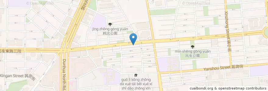 Mapa de ubicacion de 柴火麵擔仔 en Тайвань, Новый Тайбэй, Тайбэй, 松山區.