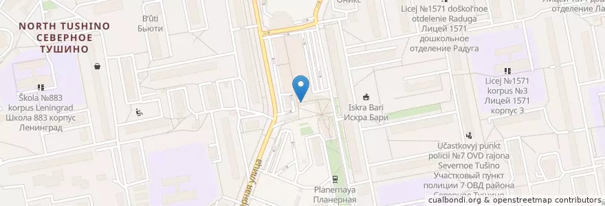 Mapa de ubicacion de Фора-Банк en Rusland, Centraal Federaal District, Moskou, Северо-Западный Административный Округ, Район Северное Тушино.