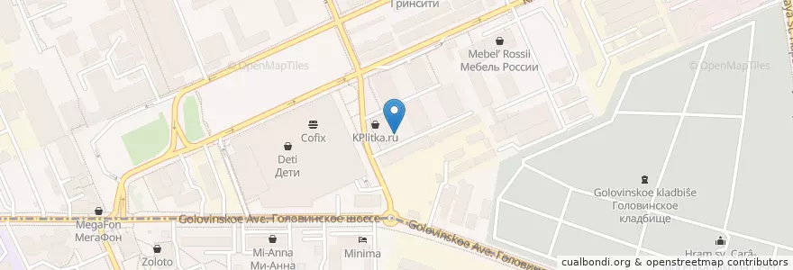 Mapa de ubicacion de Свежий номер en Rusia, Distrito Federal Central, Москва, Северный Административный Округ, Головинский Район.