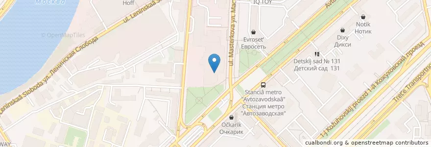 Mapa de ubicacion de Pita&Grill en Rusland, Centraal Federaal District, Moskou, Южный Административный Округ, Даниловский Район.