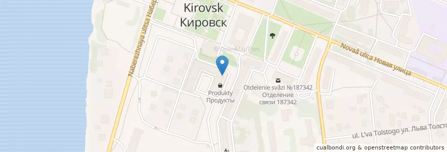 Mapa de ubicacion de Helix en Russia, Northwestern Federal District, Leningrad Oblast, Korotka District, Кировское Городское Поселение.
