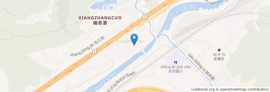Mapa de ubicacion de 長安橋(吉祥街12巷) en 台湾, 新北市, 汐止区.